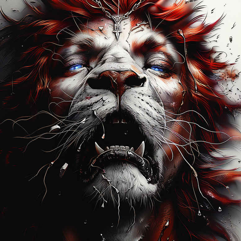 lions tattoo design ideas Surrealism fragmentation strength symbol shows endurance