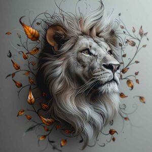 lions tattoo design ideas smooth gradients strong determination and power