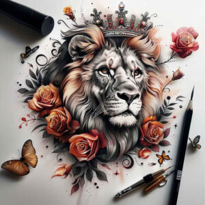 lions tattoo design ideas depth perception symbolic meaning endurance