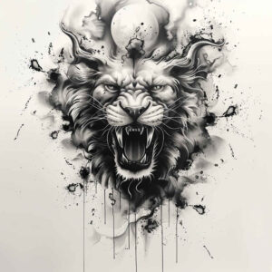 lions tattoo design ideas Neotraditional dynamic color tribal motifs shows perseverance