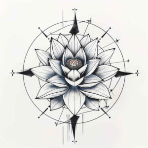 artistic-lotus – tattoo design ideas free ai generated – airy – for-arm – Gallery: lotuses-inkby-ai
