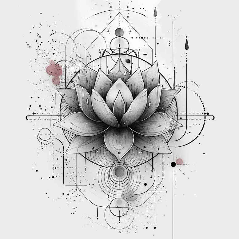 fine-line-lotus – tattoo design ideas free ai generated – few-strokes – for-inner-arm – Gallery: lotuses-inkby-ai