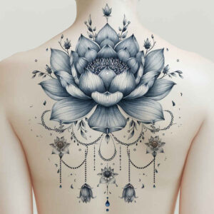 fine-line-lotus – tattoo design ideas free ai generated – silent – for-foot – Gallery: lotuses-inkby-ai