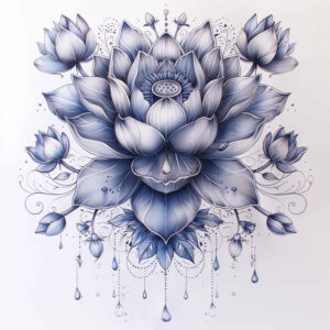 for-women – tattoo design ideas free ai generated – monochrome – for-lower-arm – Gallery: lotuses-inkby-ai