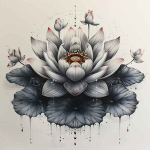 lotus-and-light – tattoo design ideas free ai generated – abstract – for-triceps – Gallery: lotuses-inkby-ai