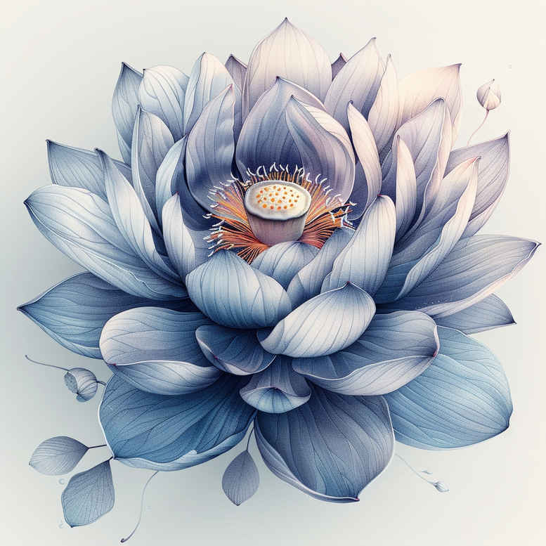 lotus-and-nature – tattoo design ideas free ai generated – no-shading – for-palm – Gallery: lotuses-inkby-ai