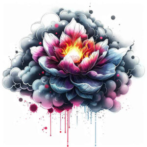 lotus-and-shadow – tattoo design ideas free ai generated – refined – for-ankle – Gallery: lotuses-inkby-ai