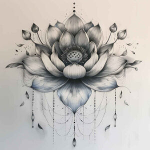 lotus-and-water – tattoo design ideas free ai generated – elemental – for-foot – Gallery: lotuses-inkby-ai
