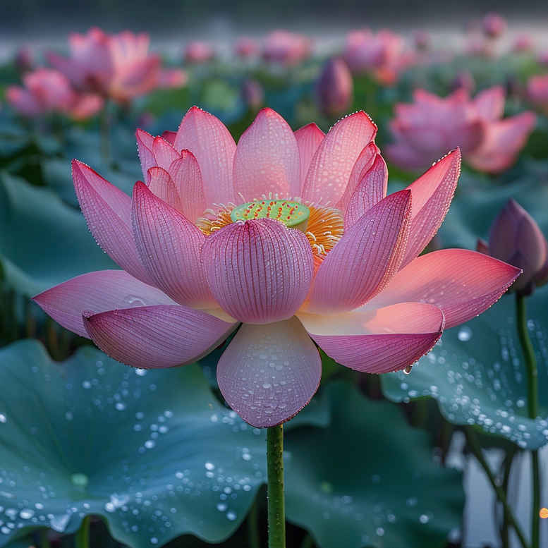 lotus-and-water – tattoo design ideas free ai generated – thin-line – for-outer-arm – Gallery: lotuses-inkby-ai
