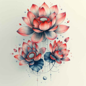lotus-as-talisman – tattoo design ideas free ai generated – elegant – for-fingers – Gallery: lotuses-inkby-ai