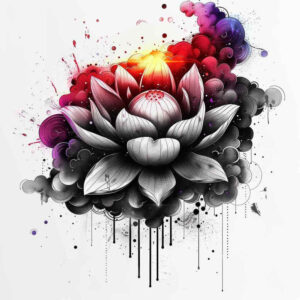 lotus-harmony-symbol – tattoo design ideas free ai generated – quiet – for-nape – Gallery: lotuses-inkby-ai