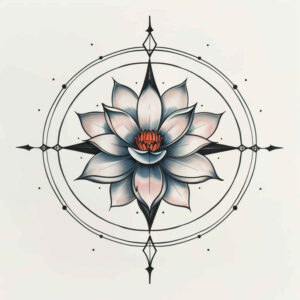 lotus-life-symbol – tattoo design ideas free ai generated – clear-cut – for-forearm – Gallery: lotuses-inkby-ai