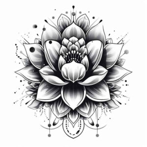 lotus-purity-symbol – tattoo design ideas free ai generated – single-line – for-arm – Gallery: lotuses-inkby-ai