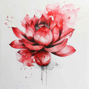 lotus-rebirth-symbol – tattoo design ideas free ai generated – clear-cut – for-full-back – Gallery: lotuses-inkby-ai