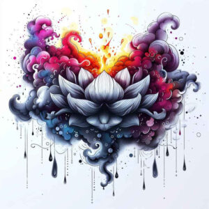 lotus-with-line – tattoo design ideas free ai generated – discreet-mark – for-foot – Gallery: lotuses-inkby-ai