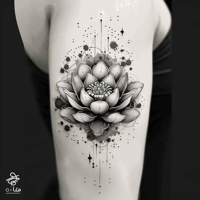 lotus-with-petals – tattoo design ideas free ai generated – essential-lines – for-hand – Gallery: lotuses-inkby-ai