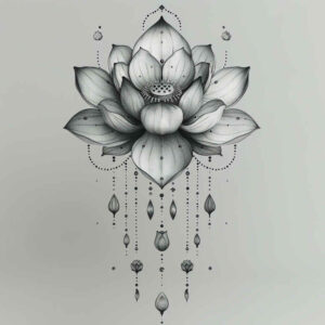 lotus-with-petals – tattoo design ideas free ai generated – little-tattoo – for-upper-thigh – Gallery: lotuses-inkby-ai