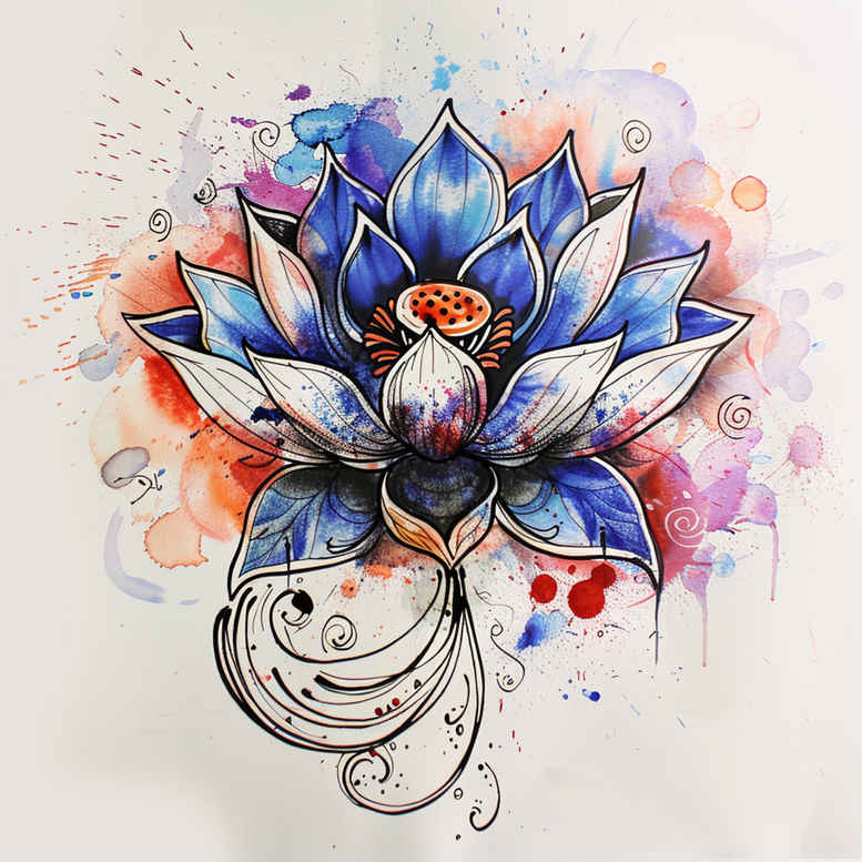 lotuses tattoo design ideas simple dot elegant curves for arm