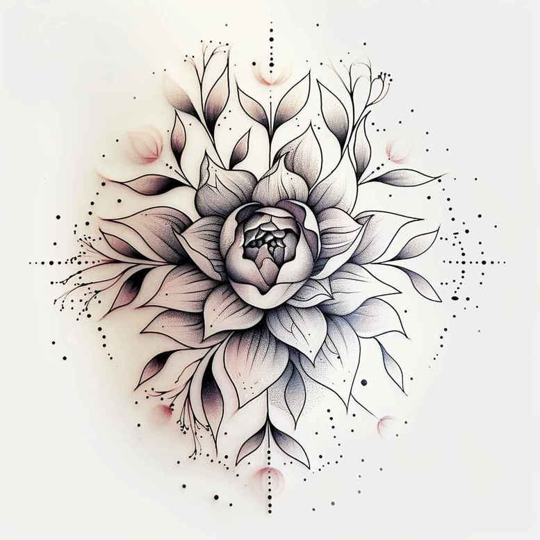 lotuses tattoo design ideas micro line elegant for triceps