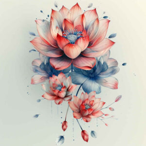 lotuses tattoo design ideas compact floral for side