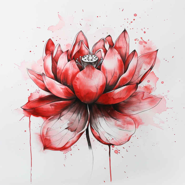 lotuses tattoo design ideas short stroke floral motifs shows strength