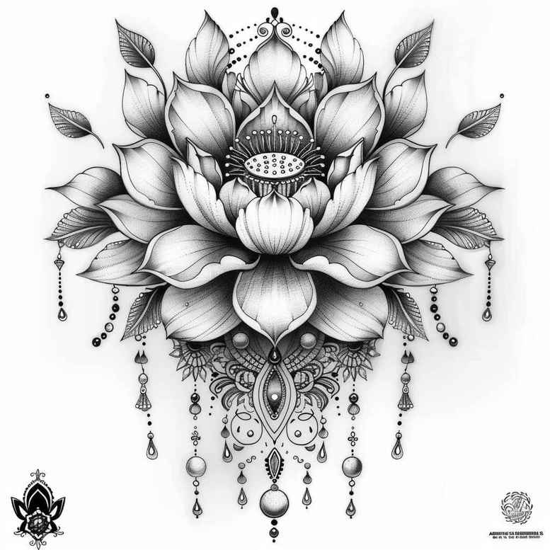 lotuses tattoo design ideas refined layered shading strength and power