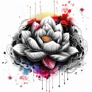 lotuses tattoo design ideas ultra-thin light shading determination and power