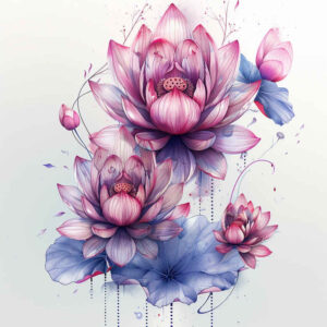 lotuses tattoo design ideas minimal texture ornamental for spine