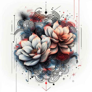 lotuses tattoo design ideas minimalist script ornamental resilience and power