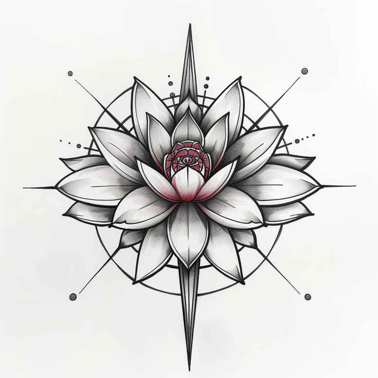 lotuses tattoo design ideas simple form sacred for lower chest