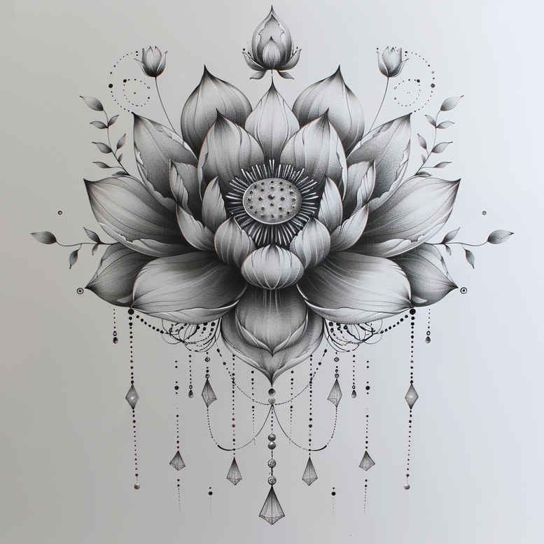 lotuses tattoo design ideas sparse smooth shows strength