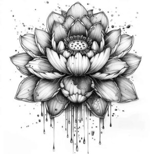 lotuses tattoo design ideas concise soft edges for neck