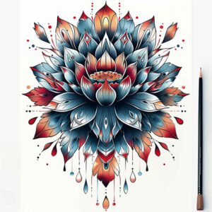 lotuses tattoo design ideas unembellished soft edges represents perseverance