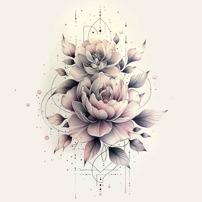 lotuses tattoo design ideas no fill spiritual embodying determination