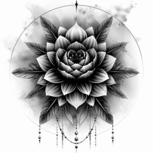 lotuses tattoo design ideas ultra-thin spiritual for behind ear