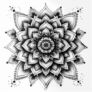 artistic-swirl – tattoo design ideas free ai generated – micro-mandala – for-shoulder – Gallery: mandalas-and-similar-inkby-ai