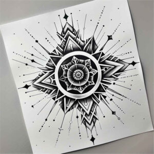 circle-of-unity – tattoo design ideas free ai generated – mandala-grid – for-fingers – Gallery: mandalas-and-similar-inkby-ai