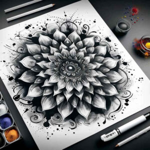 circular-lace – tattoo design ideas free ai generated – centerpiece – for-hip – Gallery: mandalas-and-similar-inkby-ai