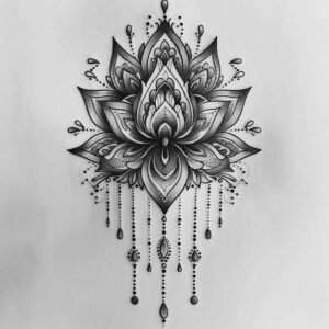 cosmic-order – tattoo design ideas free ai generated – blooming-center – for-knee – Gallery: mandalas-and-similar-inkby-ai