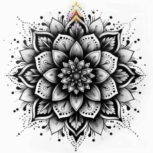 delicate-arcs – tattoo design ideas free ai generated – concentric-circles – for-calf – Gallery: mandalas-and-similar-inkby-ai