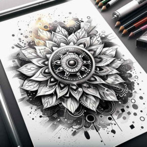 delicate-arcs – tattoo design ideas free ai generated – serenity – for-hand – Gallery: mandalas-and-similar-inkby-ai