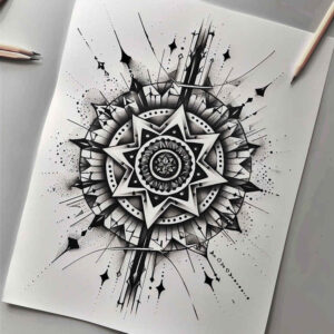 detailed-symmetry – tattoo design ideas free ai generated – circular-grid – for-ankle – Gallery: mandalas-and-similar-inkby-ai