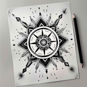 enlightenment – tattoo design ideas free ai generated – complex-design – for-upper-thigh – Gallery: mandalas-and-similar-inkby-ai