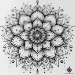 fractal – tattoo design ideas free ai generated – circle-segments – for-shoulder-blade – Gallery: mandalas-and-similar-inkby-ai