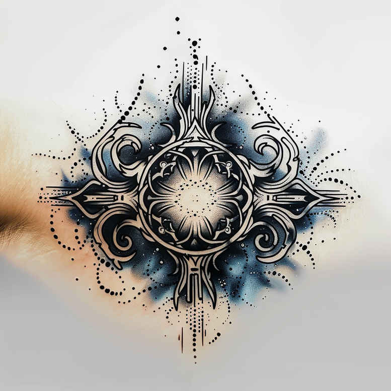 fractal – tattoo design ideas free ai generated – circular-grid – for-full-back – Gallery: mandalas-and-similar-inkby-ai