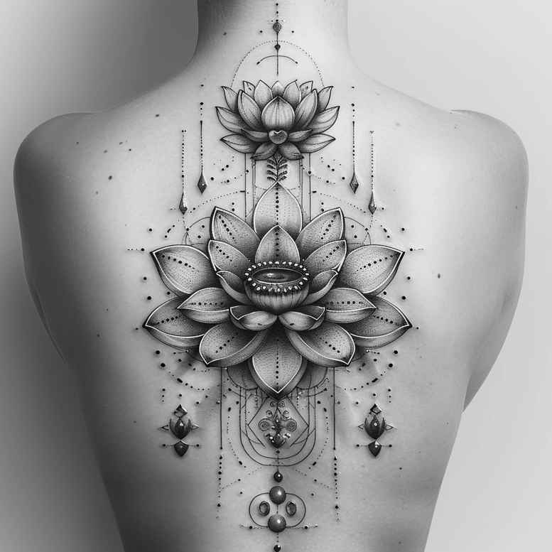 geometric-lace – tattoo design ideas free ai generated – fractal – for-chest – Gallery: mandalas-and-similar-inkby-ai