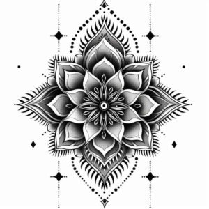 geometric-pattern – tattoo design ideas free ai generated – orderly – for-lower-back – Gallery: mandalas-and-similar-inkby-ai