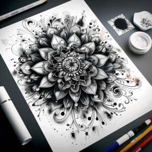 inward-focus – tattoo design ideas free ai generated – ornamental-ring – for-wrist-side – Gallery: mandalas-and-similar-inkby-ai