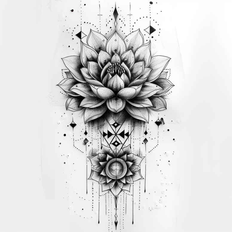 kaleidoscope – tattoo design ideas free ai generated – transcendent – for-calf – Gallery: mandalas-and-similar-inkby-ai