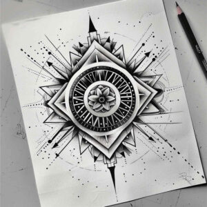 mandala-grid – tattoo design ideas free ai generated – repetition – for-back-shoulder – Gallery: mandalas-and-similar-inkby-ai